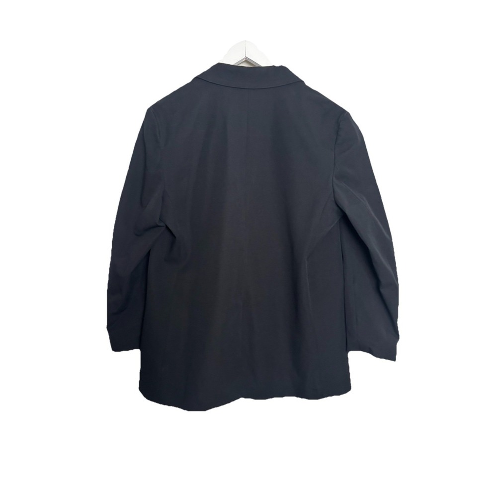 Land's End Women's Size 16 Black One Button Blazer Stretch Spandex - Picture 4 of 10